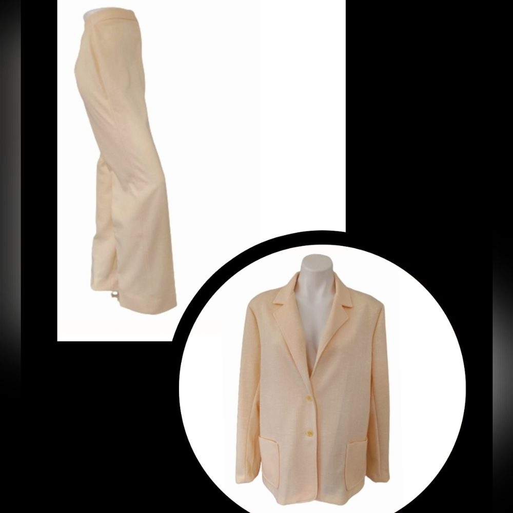 Vintage 1970s Sears Polyester Pant Suit, Yellow